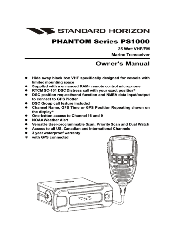 Standard Horizon PS1000 Owner Manual | Manualzz