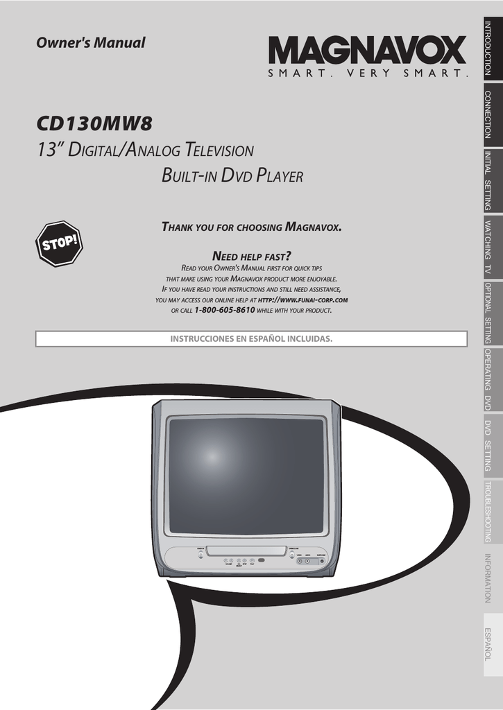 Magnavox Cd130mw8 User Manual Manualzz