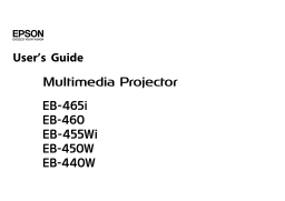 Epson Europe EB-455Wi Projector User`s guide