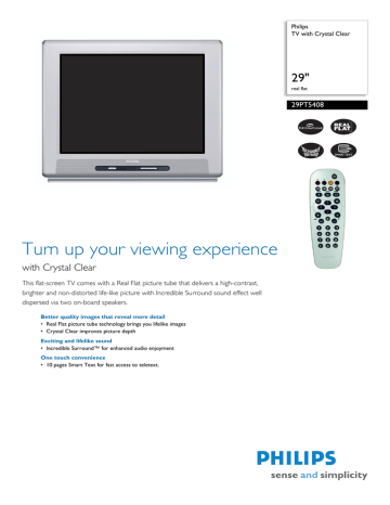 Philips 29PT5408 CRT Television User manual | Manualzz
