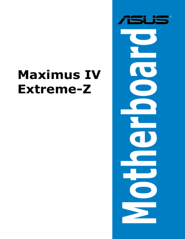 Asus | Benutzerhandbuch | Maximus IV Extreme-Z | Manualzz