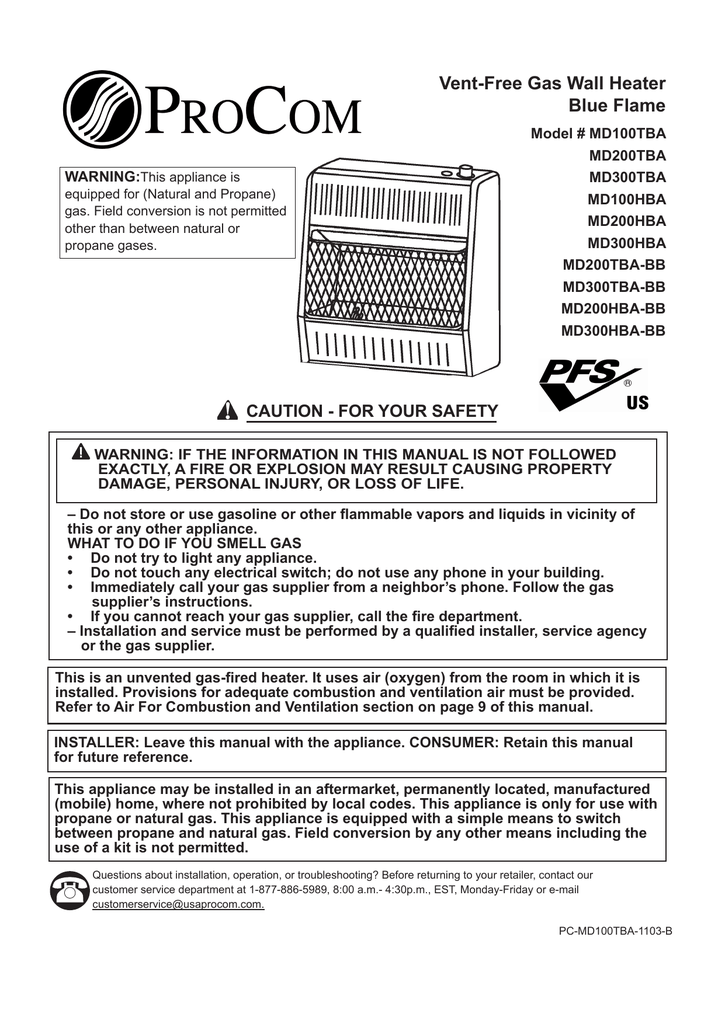 Procom Md100tba Owner S Manual Manualzz