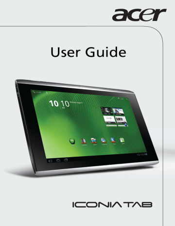 Acer ICONIA Tab A500 32GB User guide | Manualzz