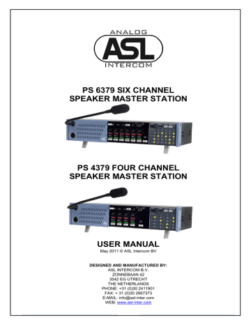 ASL INTERCOM PS 4379 User manual | Manualzz