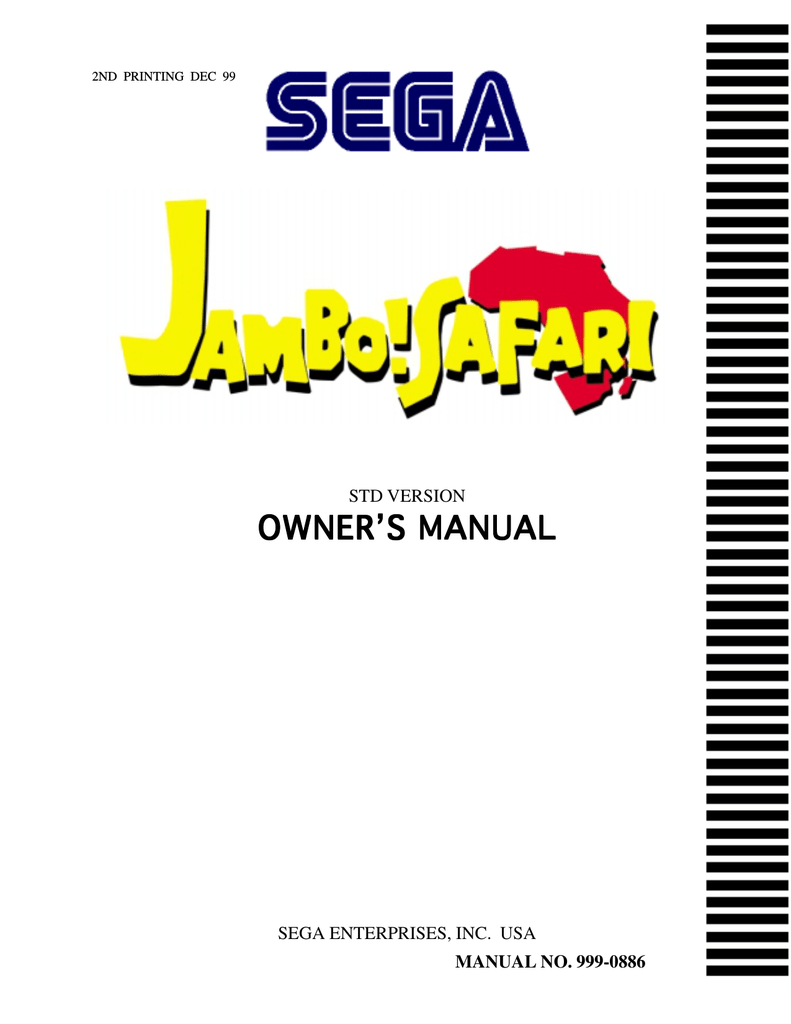 Sega Jambo Safari Owner S Manual Manualzz