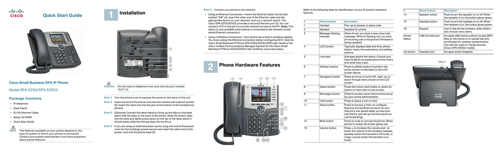 Подключение телефонов cisco Package Contents. Cisco SPA 500 SPA 525G2, SPA 500 SPA 525G, SPA502 Manualzz