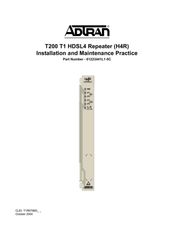 Adtran T200 FNID 1245201L1 - Interface Réseau T1 Fractionnaire Avec Boîtier