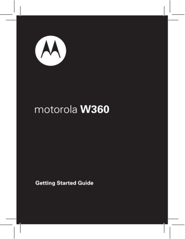 Motorola W360 User Manual Manualzz