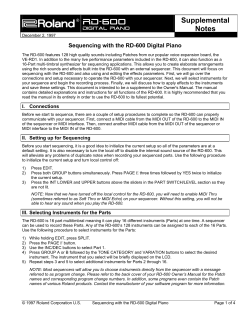 Roland E 600 User Manual