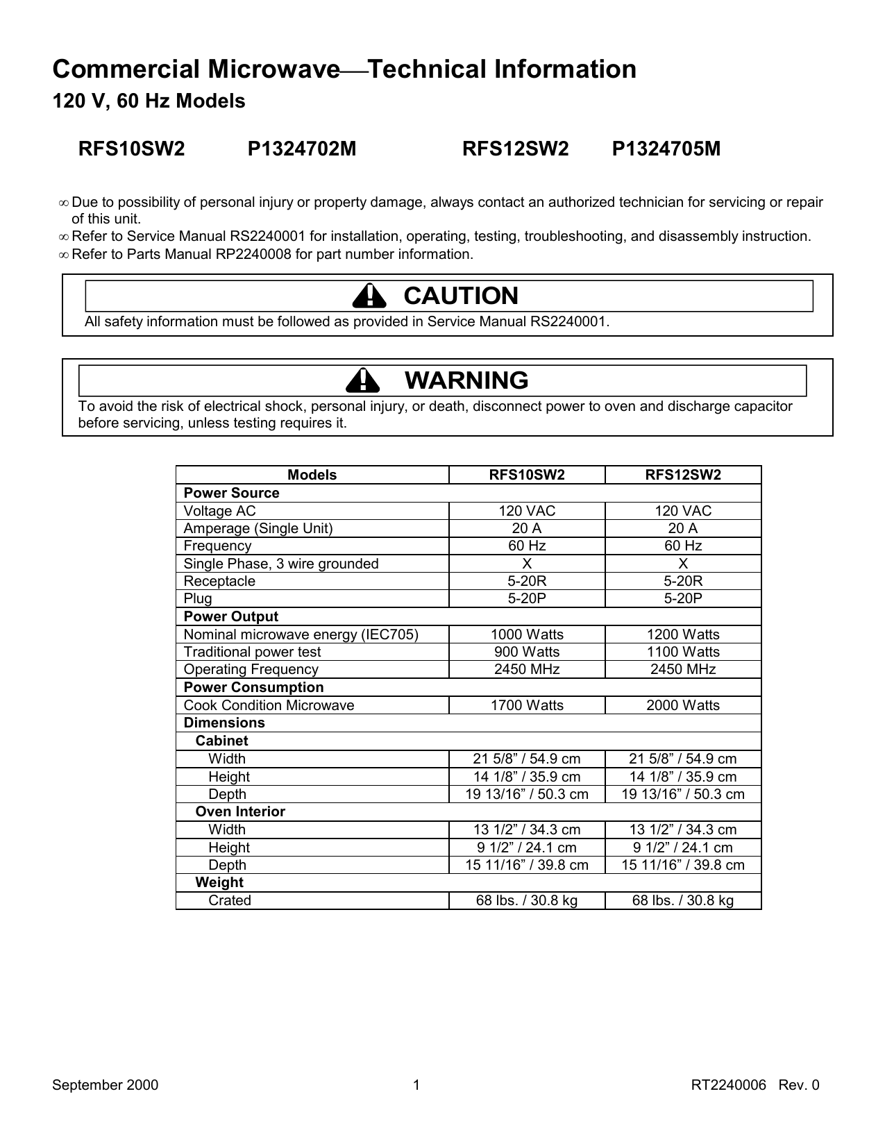 Commercial Microwave Technical Information Manualzz Amana Rfs10s Commercial Microwave Technical Information