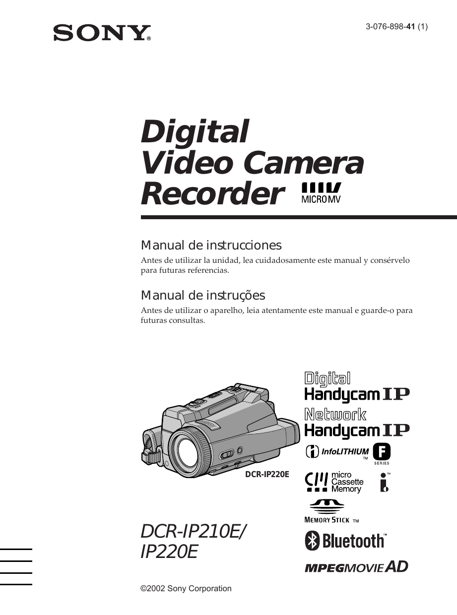 Camescope Sony DCR-IP220E – Network Handycam IP, MicroMV, Compact, Occasion