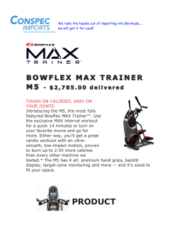 Bowflex Max Trainer M5 Owner S Manual Service Manual Specification User Manual Manualzz Com