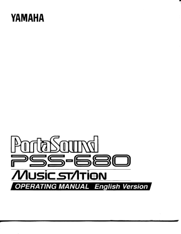 Yamaha Pss 680 Owner S Manual Manualzz