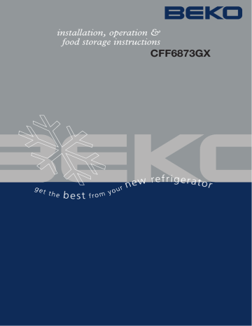 Beko CFF6873G Instruction manual | Manualzz