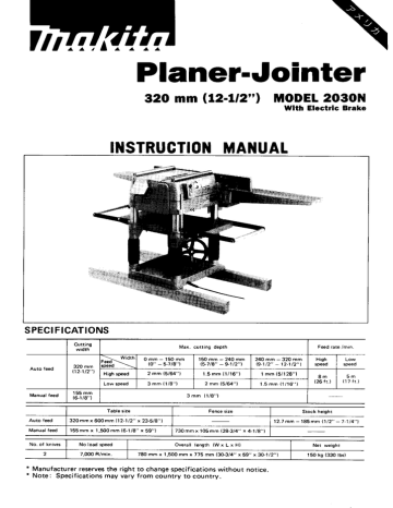 Makita 2030N Instruction manual | Manualzz