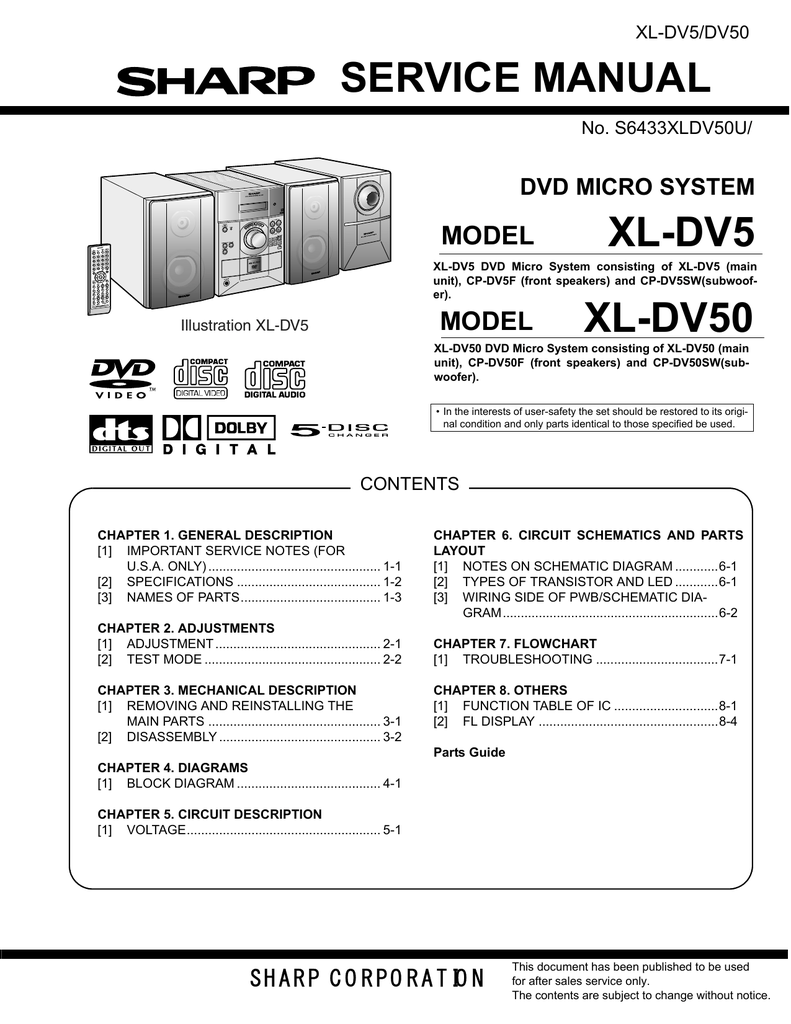 Service Manual Xl Dv5 Xl Dv50 Manualzz