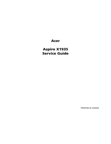 Acer Aspire X1935 Technical information | Manualzz