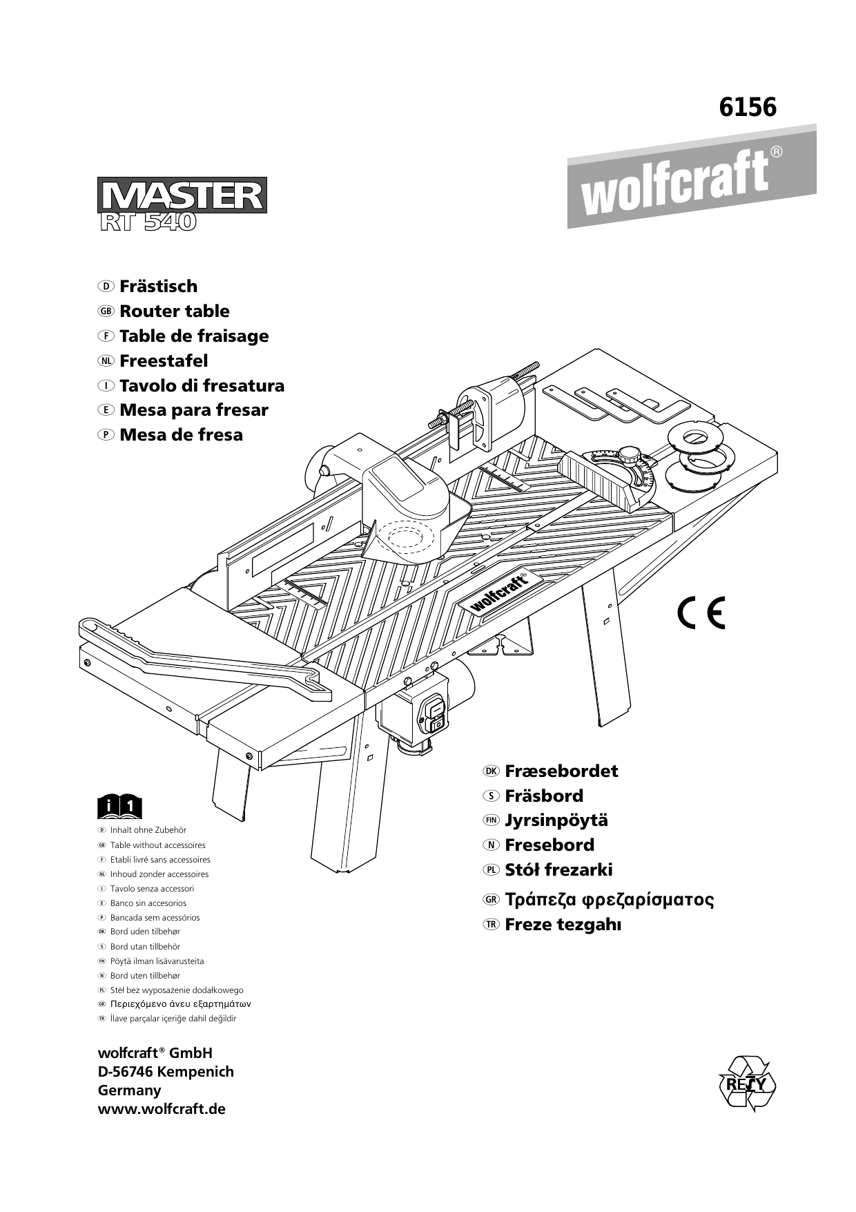 Table de fraisage MASTER RT 540