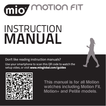 Mio Motion Fit Instruction manual | Manualzz