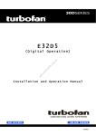 Convection oven 30D E32D5 Installation and Operation Manual