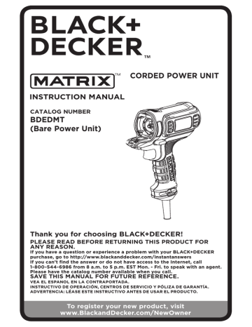 Black & Decker BDEDMT Drill Driver Instruction manual | Manualzz