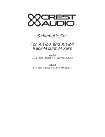 Crest Audio | X-RACK XR-24 - | User manual | Crest-XR20_24 mix | Manualzz