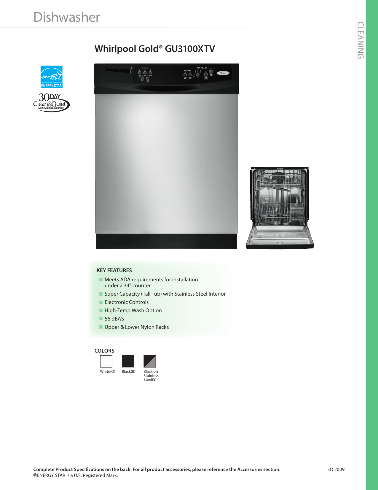 whirlpool gu3100xtvs