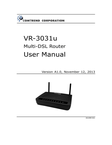 Comtrend VR-3031u User manual | Manualzz