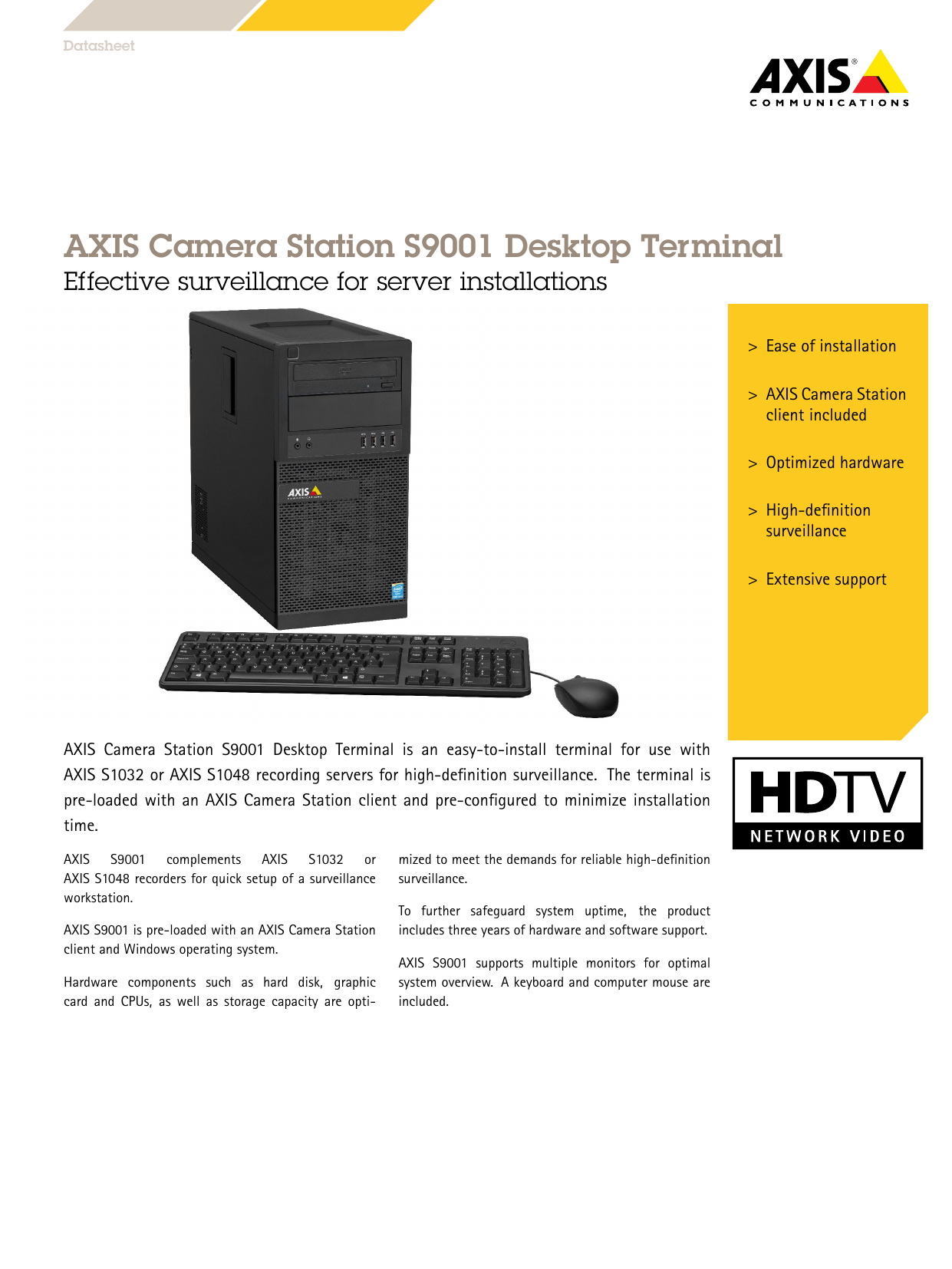 Axis Camera Station S9001 Desktop Terminal Manualzz manualzz