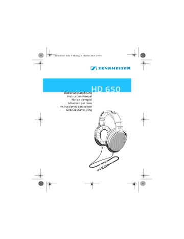 Sennheiser HD 650 Instruction manual | Manualzz