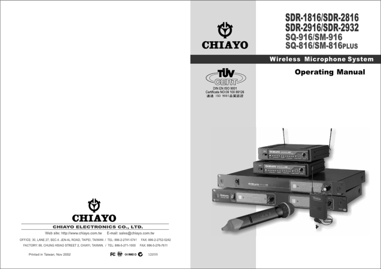 Chiayo M 800 Operating Instructions Manualzz