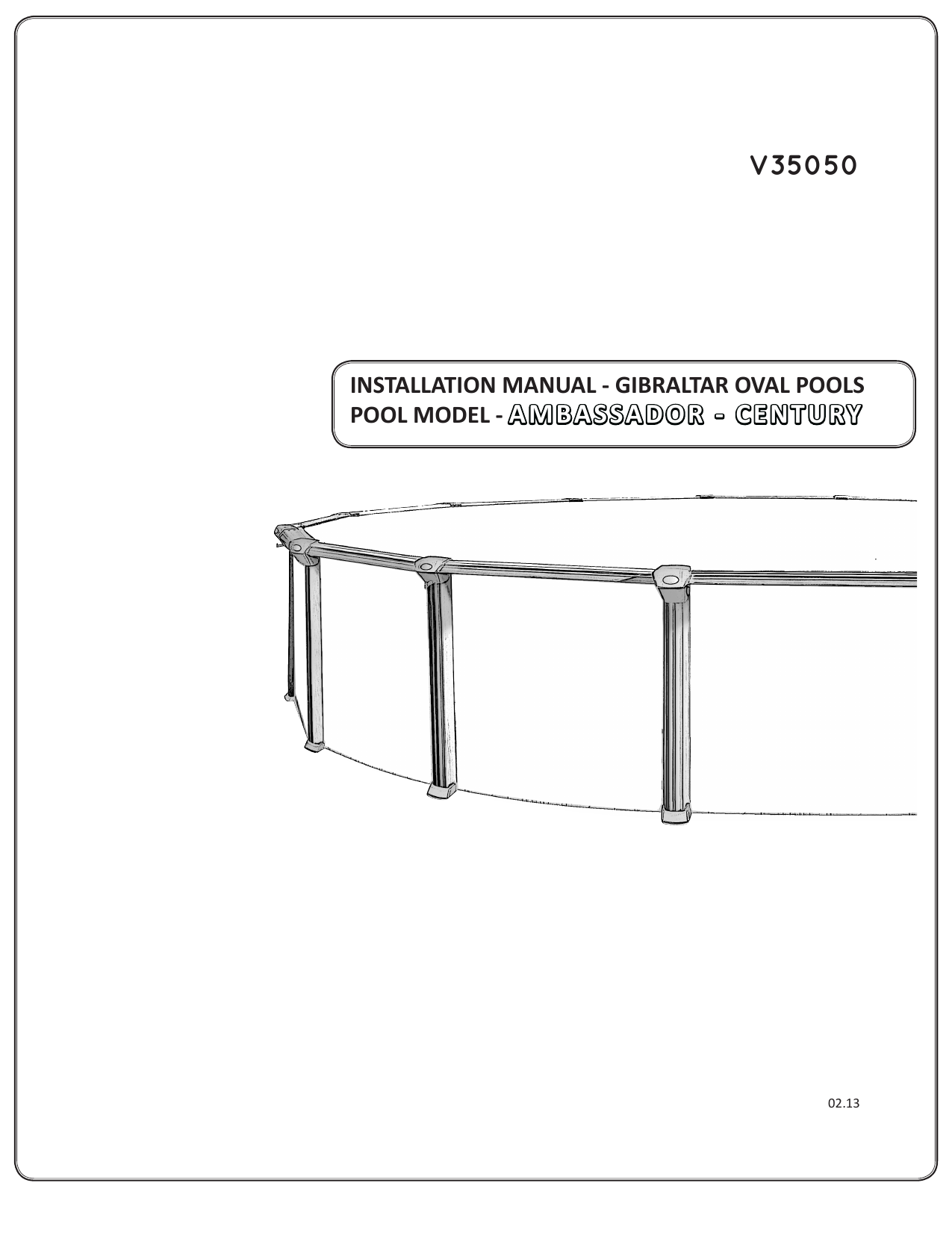 POOL MODEL - AMBASSADOR - CENTURY V35050 | Manualzz