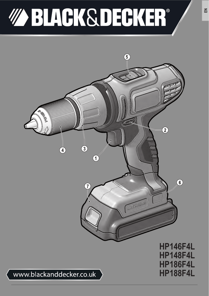 Image of Black & Decker HP148F4L website