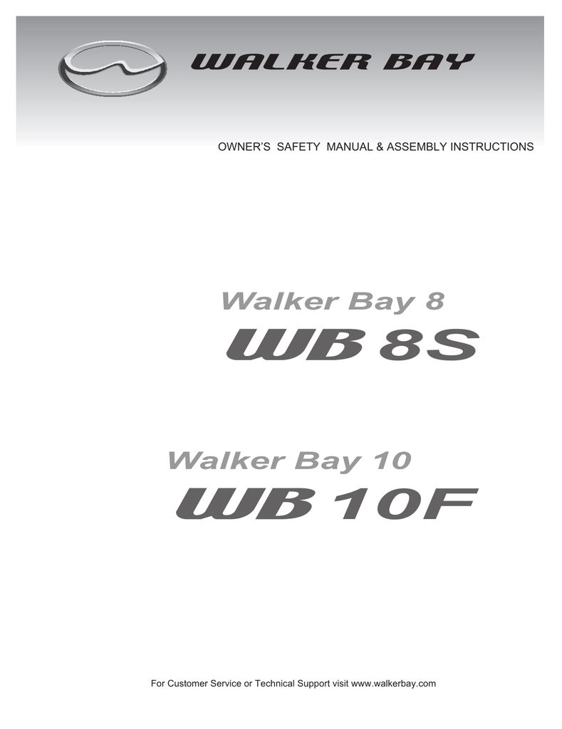 Walker Bay WB 10F Specifications Manualzz