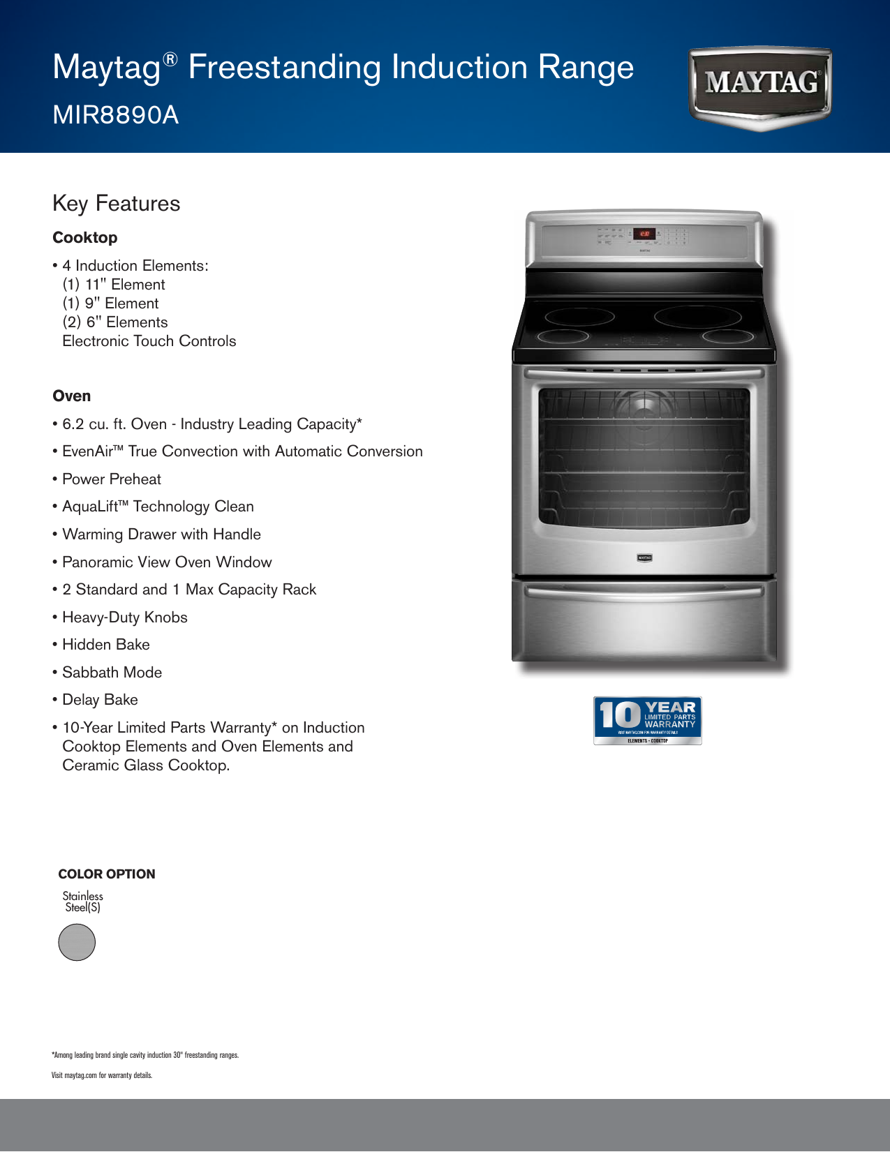 Maytag Freestanding Induction Range Manualzz