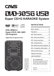 CAVS DVD-305G USB Instructions Manual