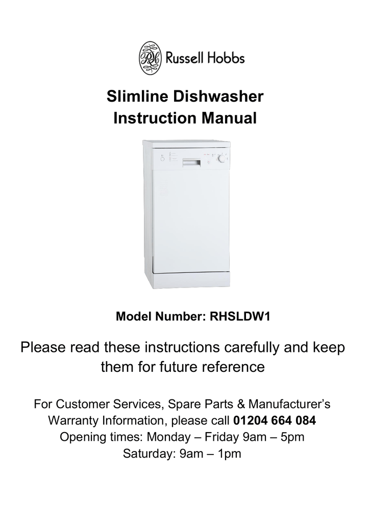 Russell Hobbs RHSLDW1S Instruction manual Manualzz