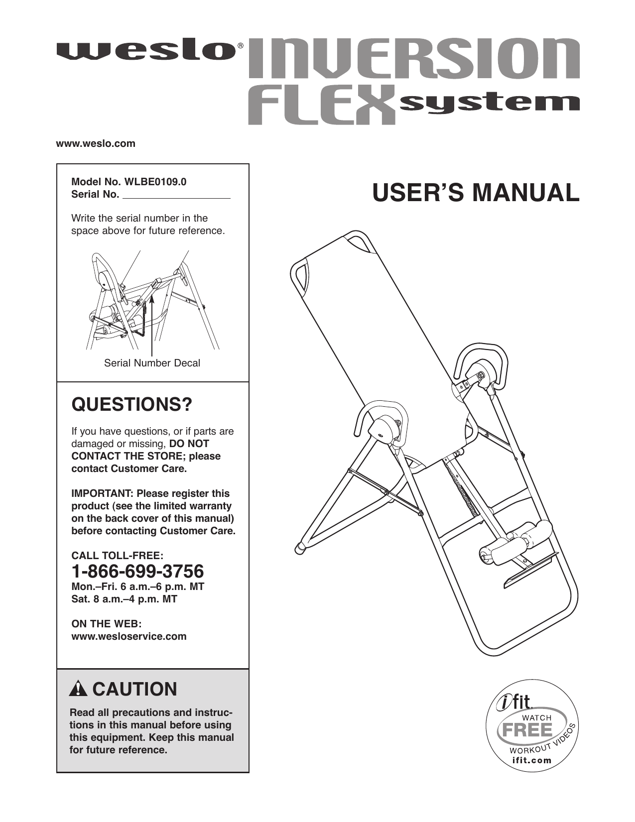 View Manual In Pdf Format Icon Health Fitness Inc Customer Manualzz