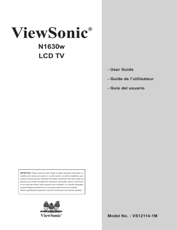 ViewSonic LCDTV User guide | Manualzz