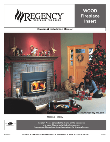 Regency Fireplace Products G51 Installation manual | Manualzz