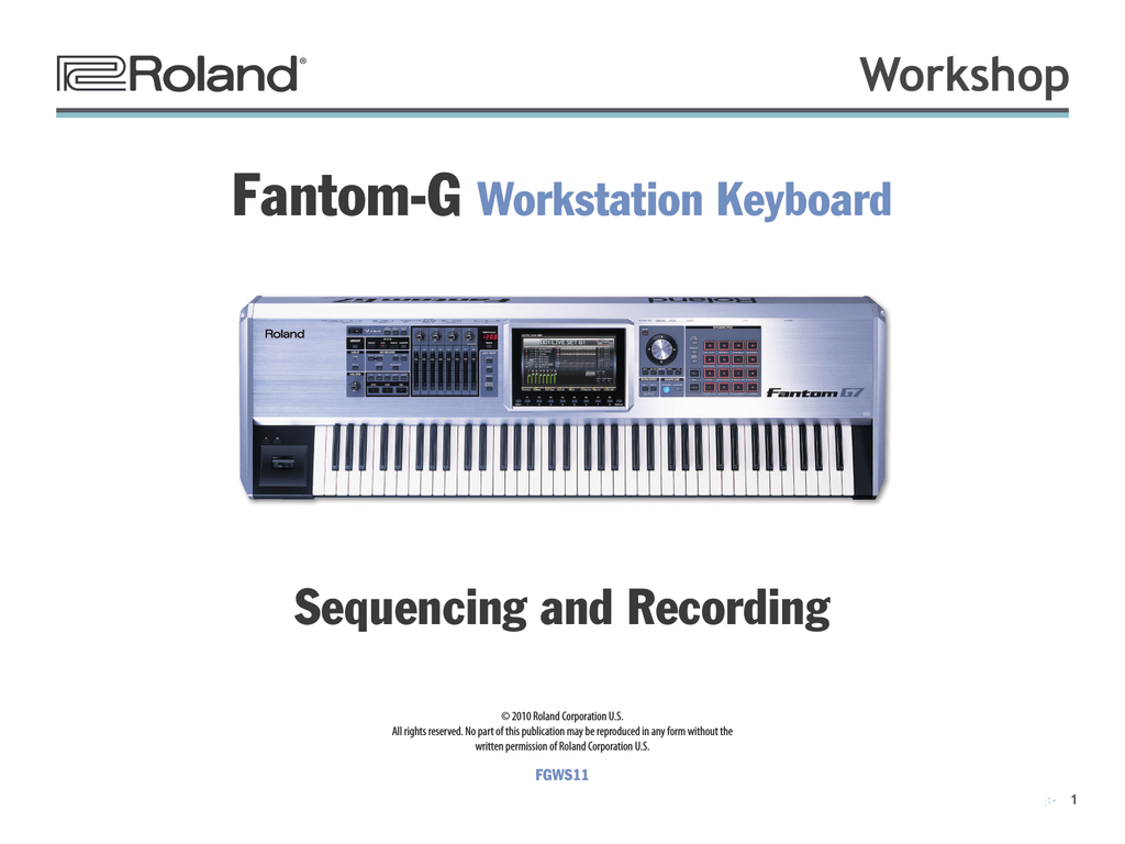 Roland Fantom G Fgws11 Owner S Manual Manualzz