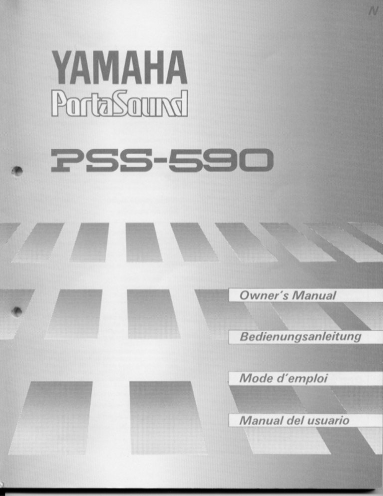 Yamaha Pss 590 Owner S Manual Manualzz