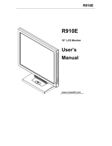 user manual for tft lcd monitor in stock