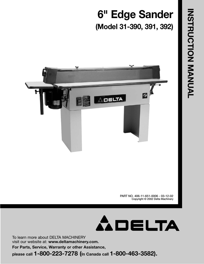 delta edge sander