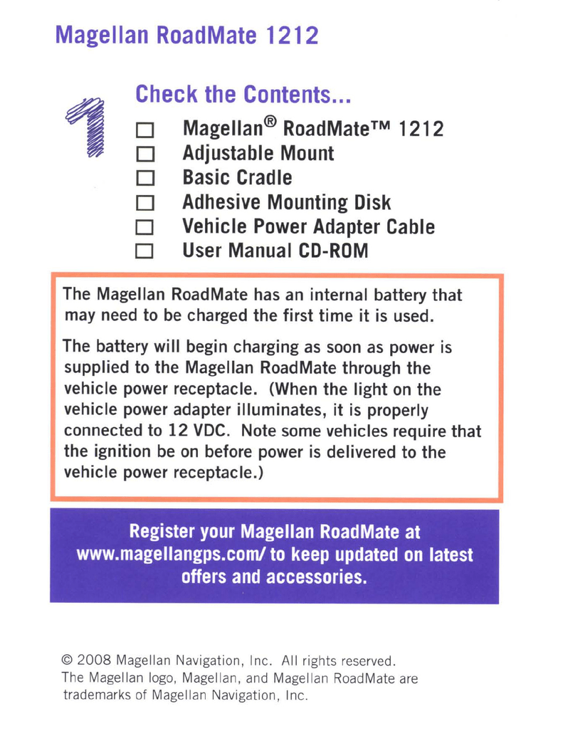 Magellan RoadMate 360 - Automotive GPS Receiver User manual | manualzz.com