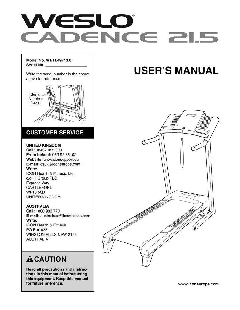 Weslo best sale cadence 21.5