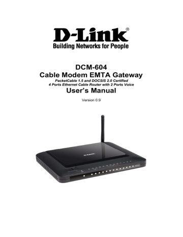 Dlink DCM-604 User`s manual | Manualzz