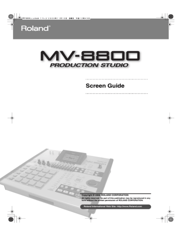 Roland MV-8800 Digital Production Studio Owner`s manual | Manualzz