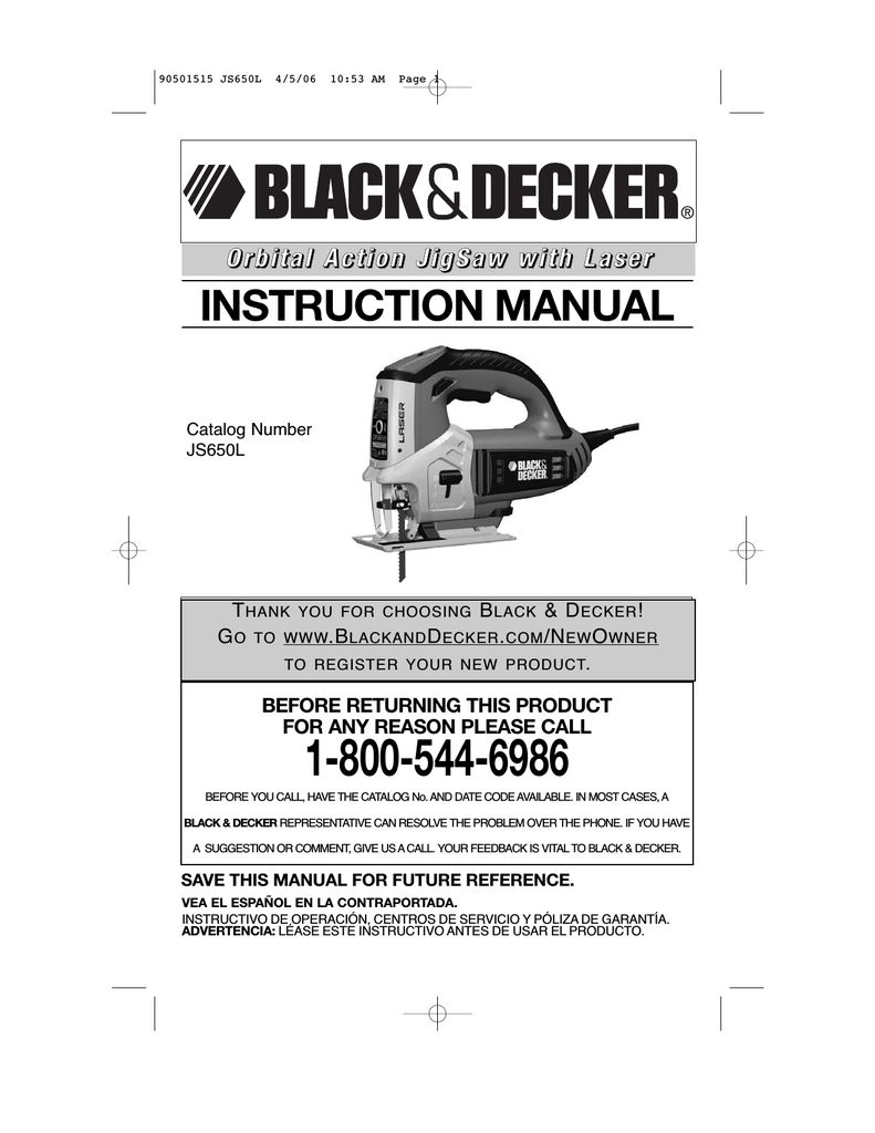 Black Decker JS650L Instruction manual Manualzz