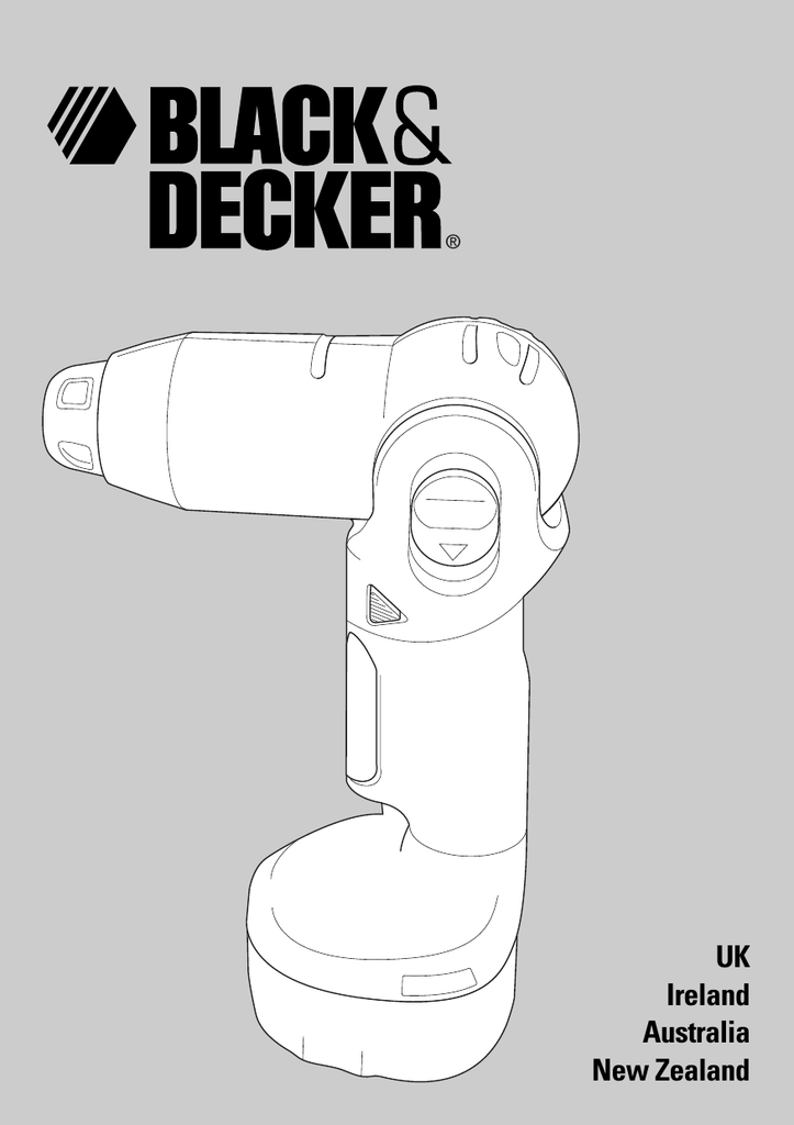 Black & Decker Cordless Drill Instruction manual Manualzz